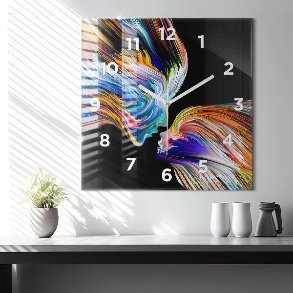 Orologio quadrato in vetro Arte emozionale