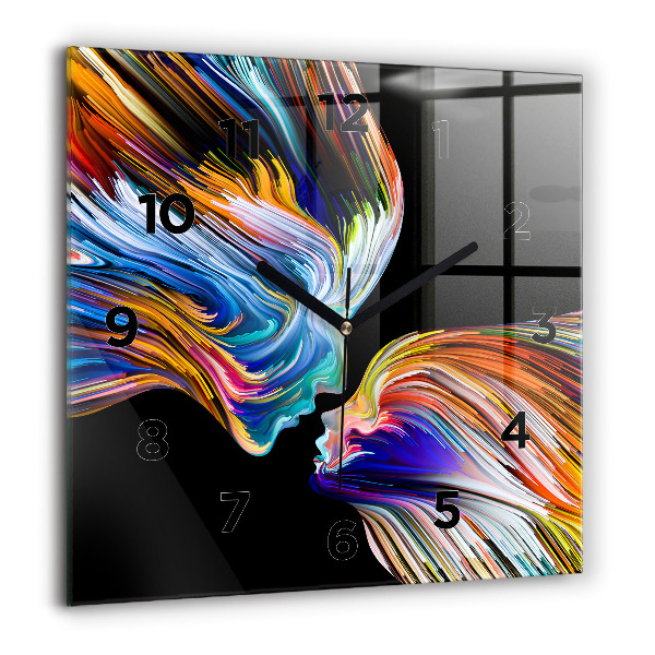 Orologio quadrato in vetro Arte emozionale