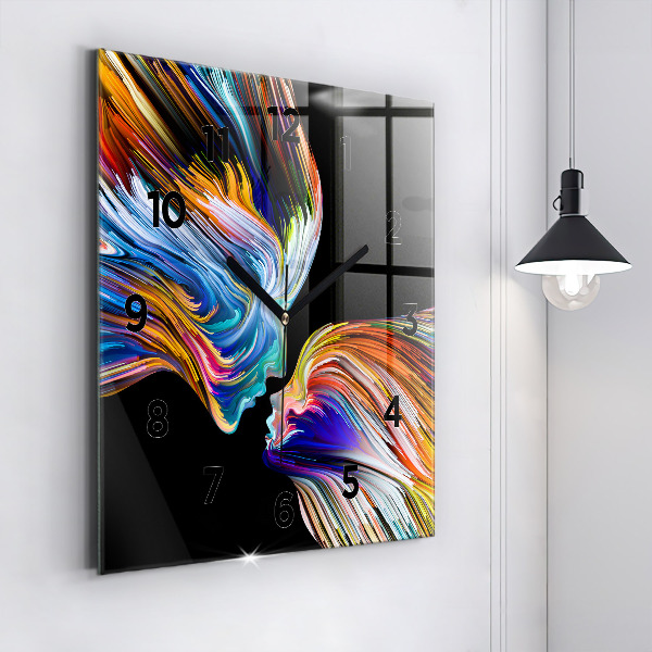 Orologio quadrato in vetro Arte emozionale
