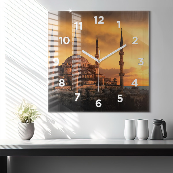 Orologio quadrato in vetro Moschea di Istanbul