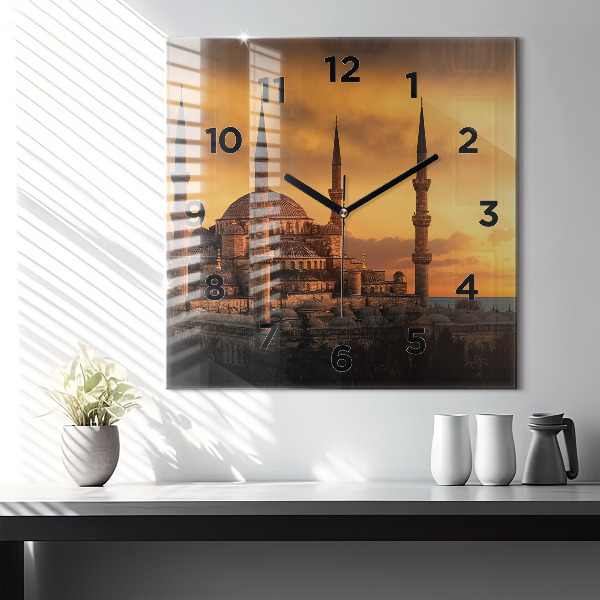 Orologio quadrato in vetro Moschea di Istanbul