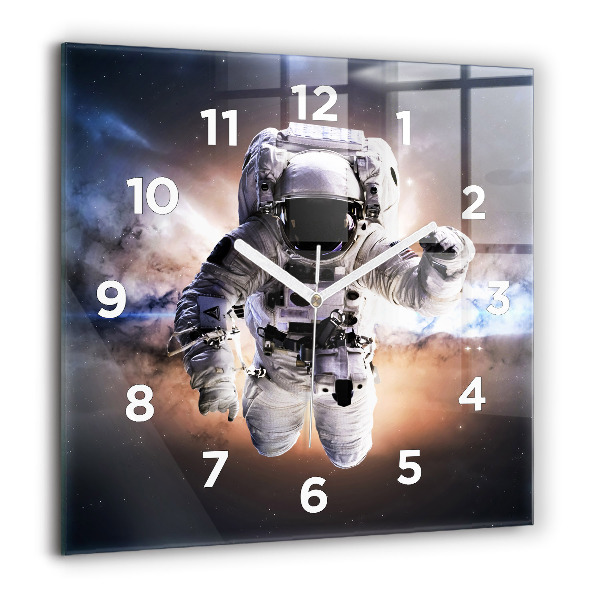 Orologio quadrato in vetro Astronauta nello spazio