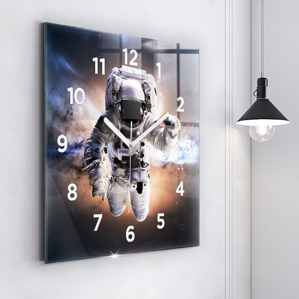 Orologio quadrato in vetro Astronauta nello spazio