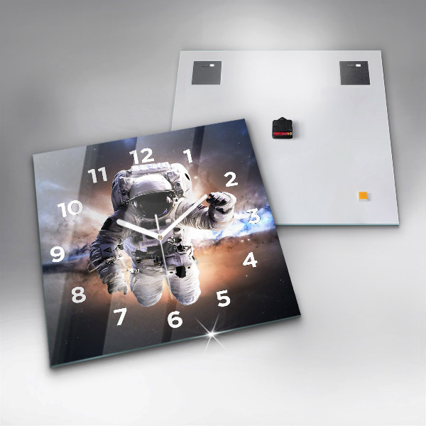Orologio quadrato in vetro Astronauta nello spazio