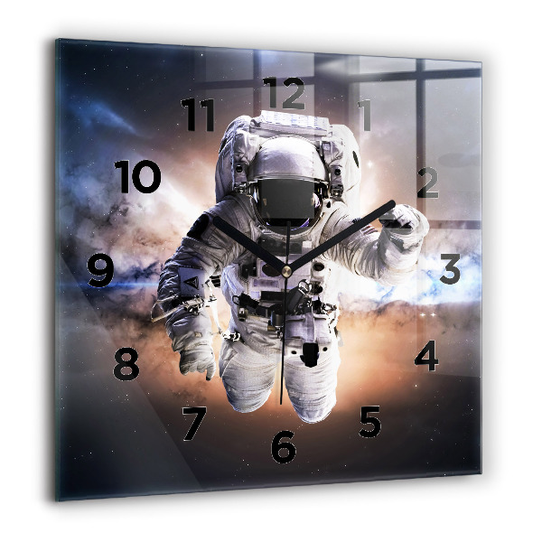 Orologio quadrato in vetro Astronauta nello spazio