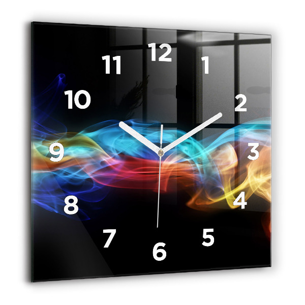 Orologio quadrato Linee astratte colorate