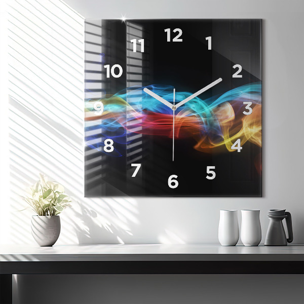 Orologio quadrato Linee astratte colorate