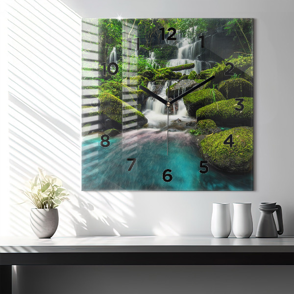 Orologio quadrato in vetro Cascata Thailandia
