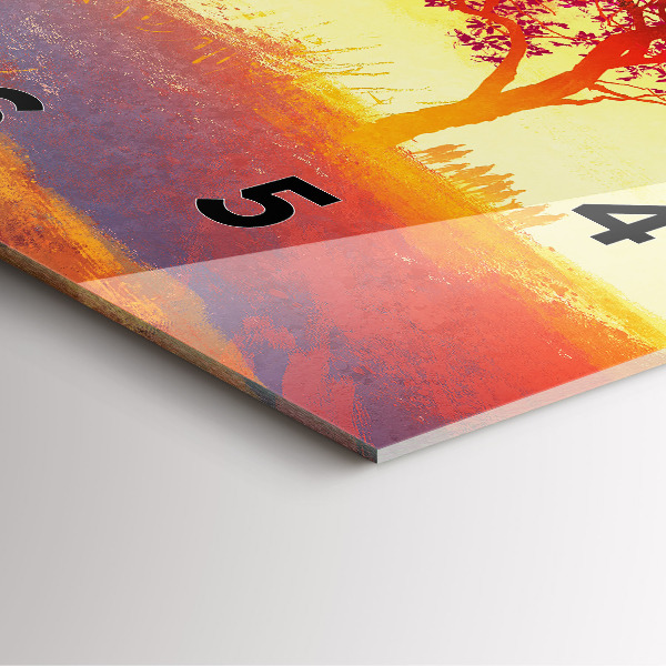 Orologio quadrato in vetro Paesaggio autunnale