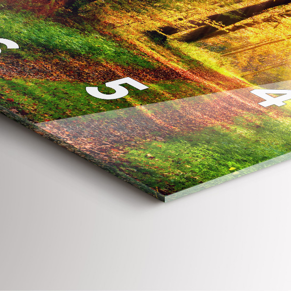 Orologio quadrato in vetro Paesaggio autunnale della foresta