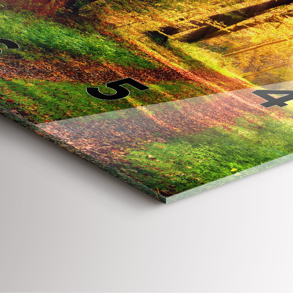 Orologio quadrato in vetro Paesaggio autunnale della foresta