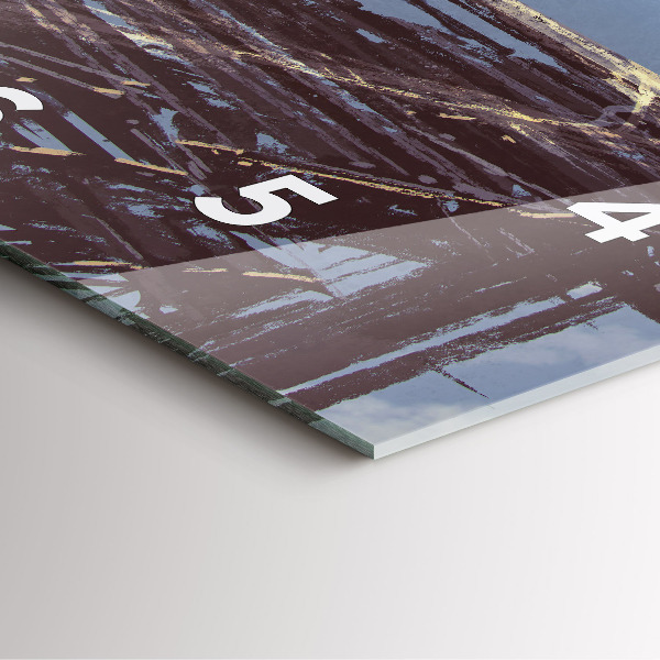 Orologio quadrato in vetro Angelo, Ponte e Bicicletta