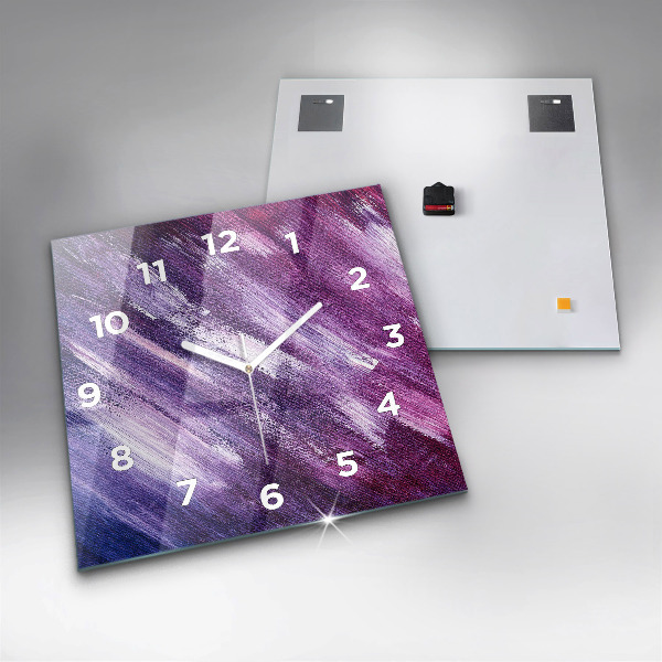 Orologio quadrato in vetro Texture della vernice acrilica