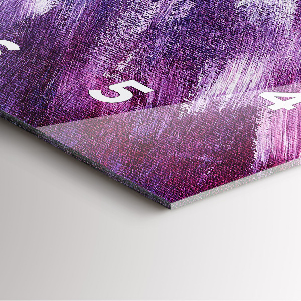 Orologio quadrato in vetro Texture della vernice acrilica