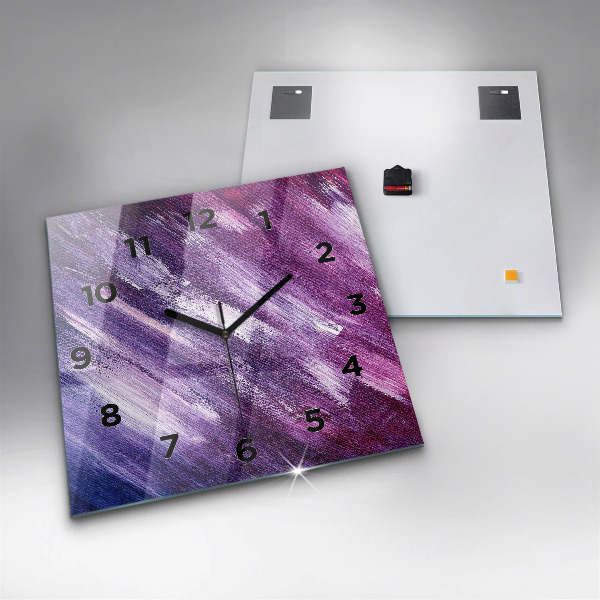 Orologio quadrato in vetro Texture della vernice acrilica