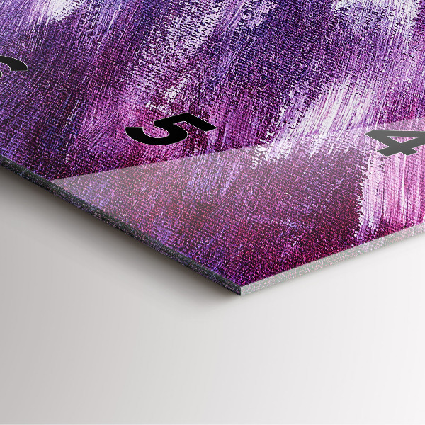 Orologio quadrato in vetro Texture della vernice acrilica