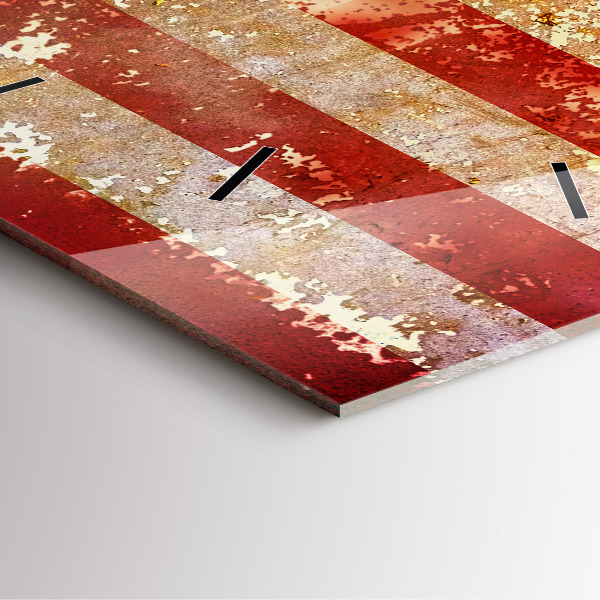 Orologio quadrato in vetro Bandiera USA d'epoca