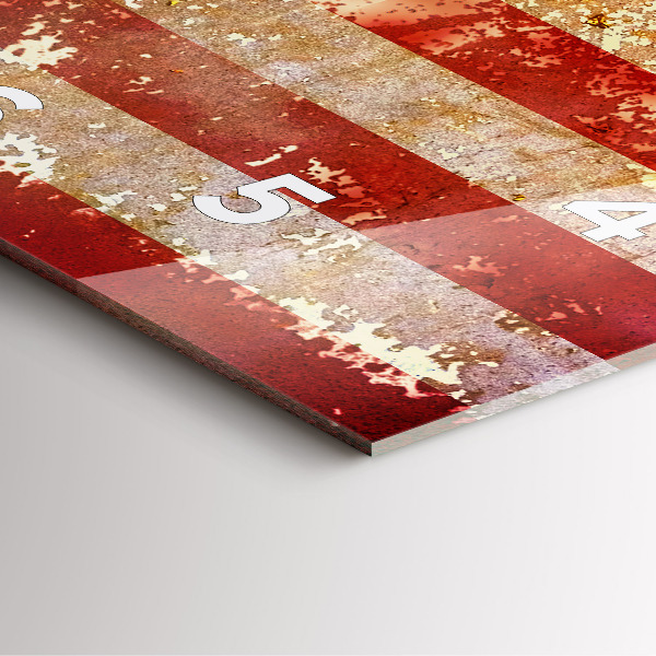 Orologio quadrato in vetro Bandiera USA d'epoca