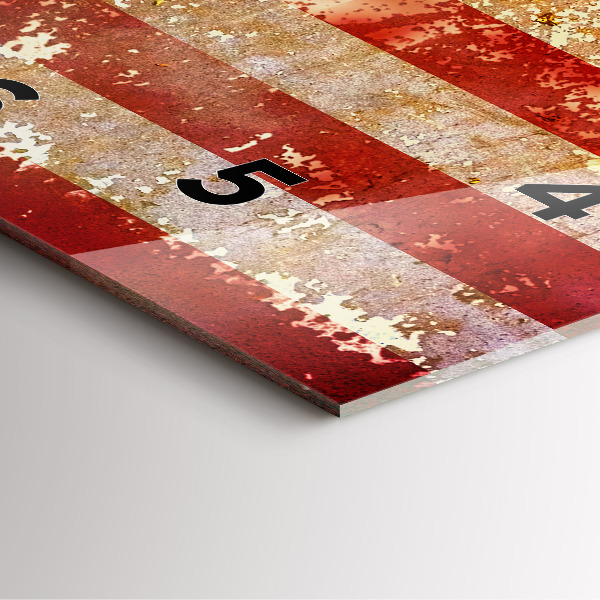 Orologio quadrato in vetro Bandiera USA d'epoca