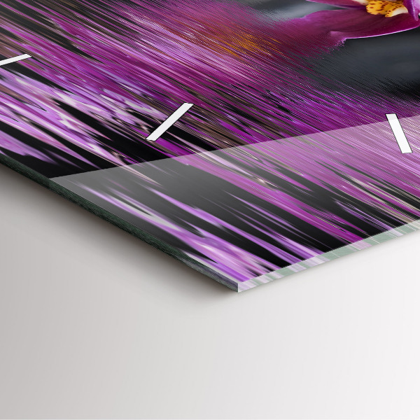 Orologio quadrato Fiore di orchidea sull'acqua