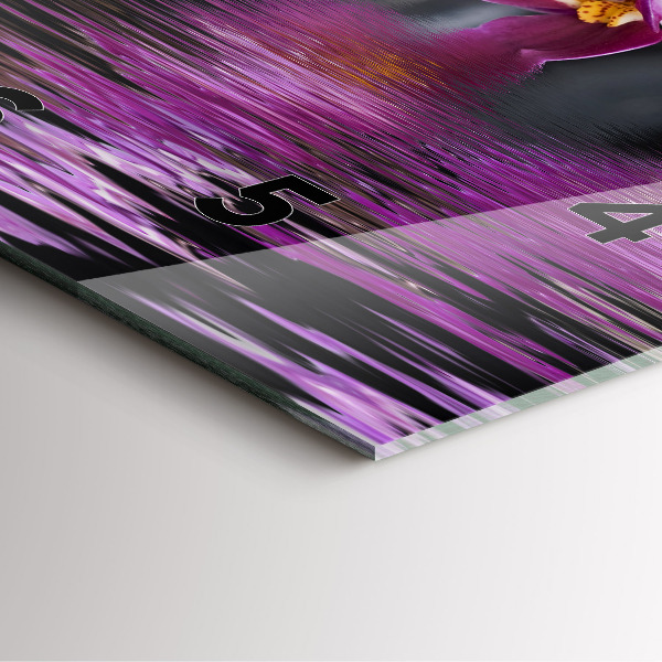 Orologio quadrato Fiore di orchidea sull'acqua