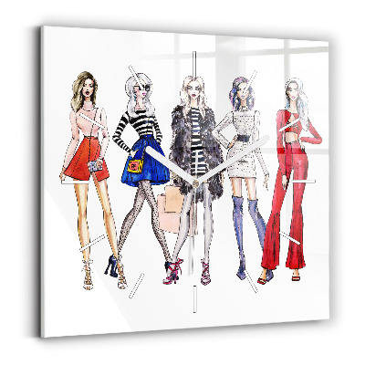 Orologio quadrato in vetro Ragazze alla moda