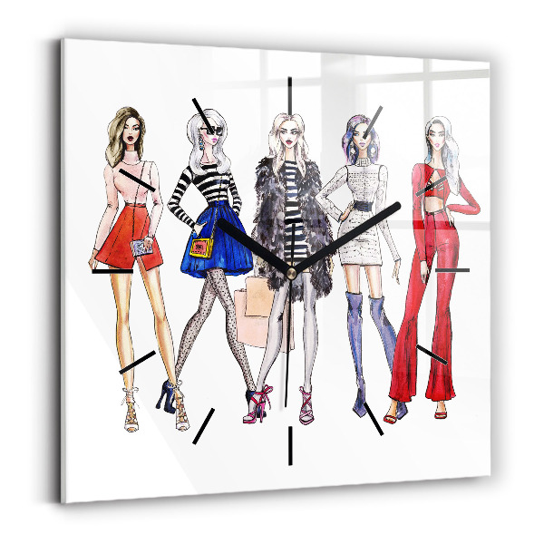 Orologio quadrato in vetro Ragazze alla moda