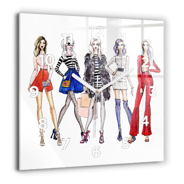 Orologio quadrato in vetro Ragazze alla moda