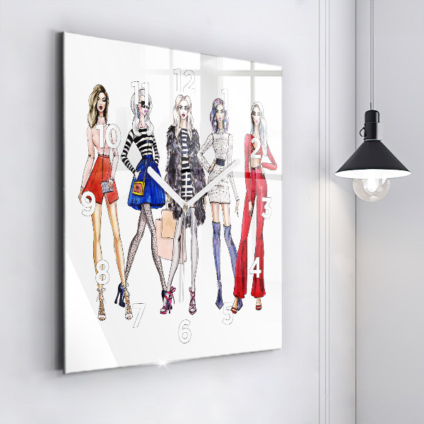 Orologio quadrato in vetro Ragazze alla moda