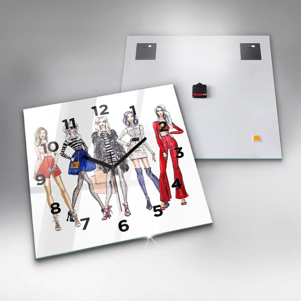 Orologio quadrato in vetro Ragazze alla moda