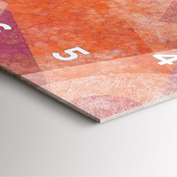 Orologio quadrato in vetro Astrazione geometrica