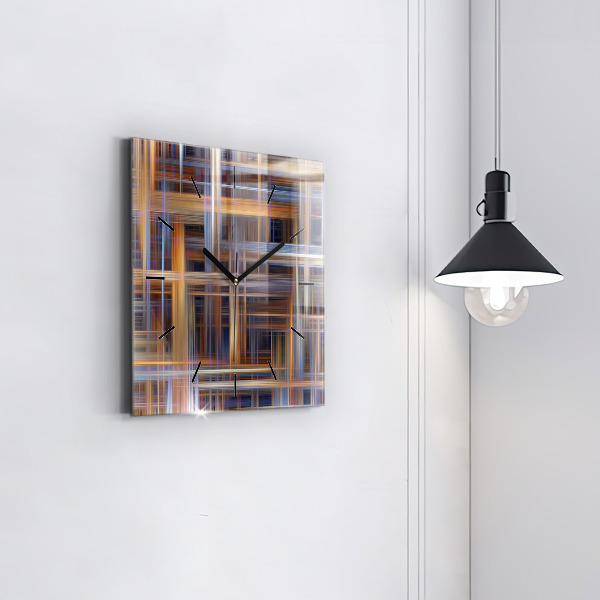 Orologio quadrato in vetro Geometria astratta