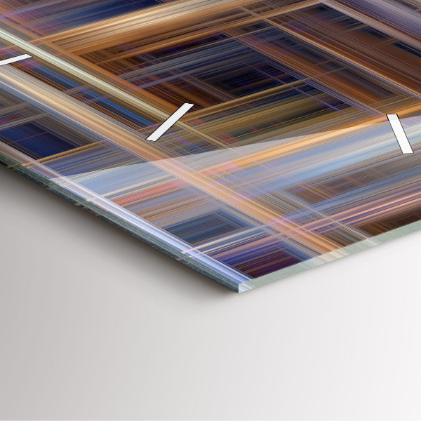 Orologio quadrato in vetro Geometria astratta