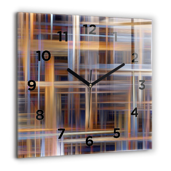 Orologio quadrato in vetro Geometria astratta