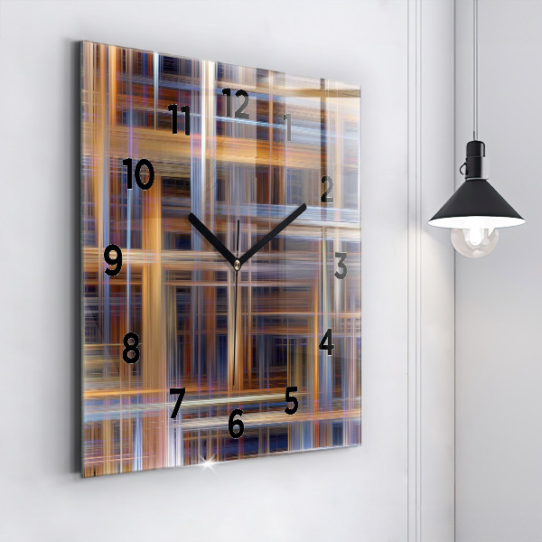 Orologio quadrato in vetro Geometria astratta