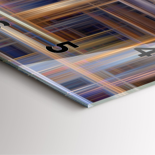 Orologio quadrato in vetro Geometria astratta