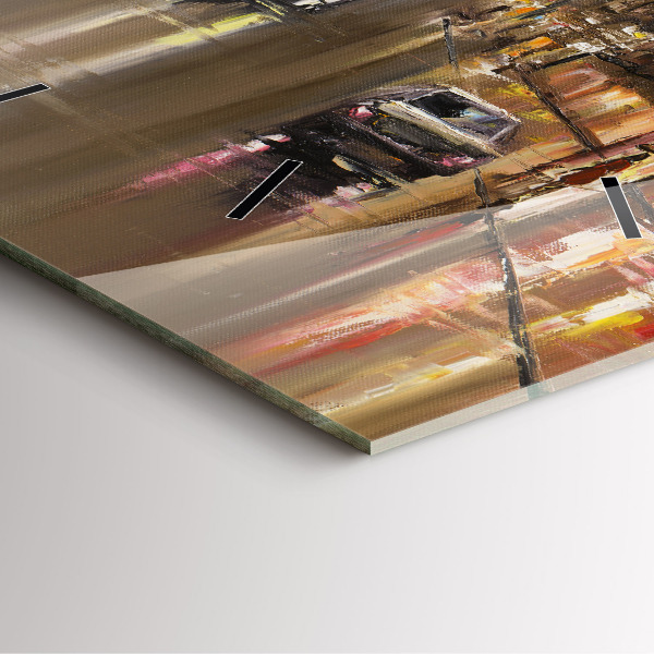 Orologio quadrato in vetro Architettura della città di Parigi