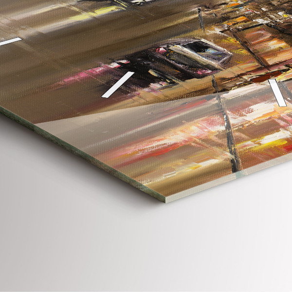 Orologio quadrato in vetro Architettura della città di Parigi