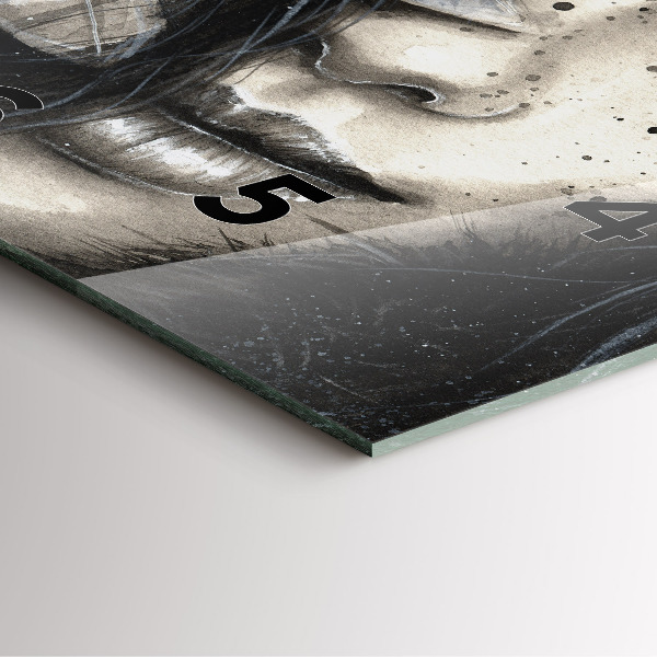 Orologio quadrato in vetro Ritratto dipinto