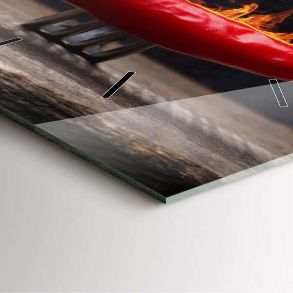 Orologio quadrato in vetro Peperone piccante