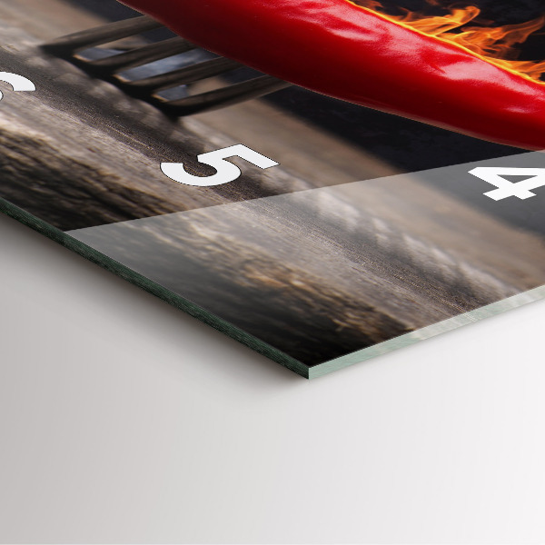 Orologio quadrato in vetro Peperone piccante