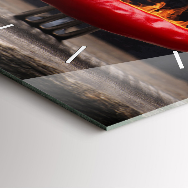 Orologio quadrato in vetro Peperone piccante