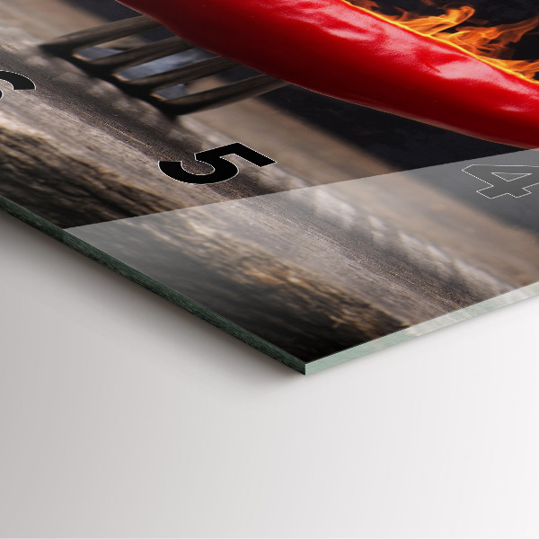 Orologio quadrato in vetro Peperone piccante