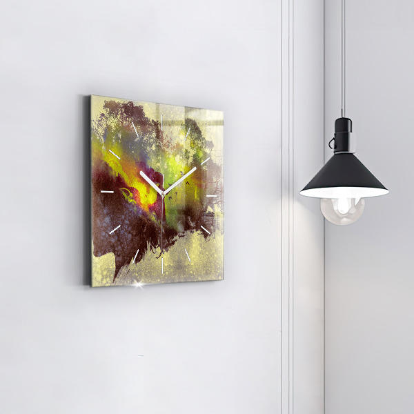 Orologio quadrato in vetro Donna nella foresta