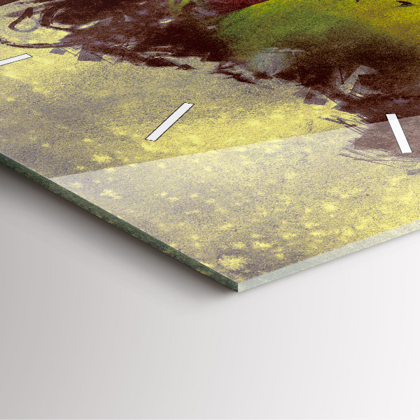 Orologio quadrato in vetro Donna nella foresta