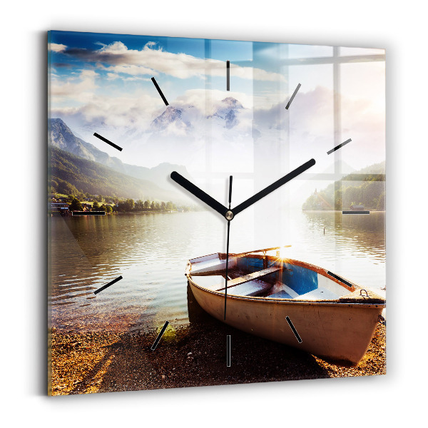 Orologio quadrato in vetro Vista lago