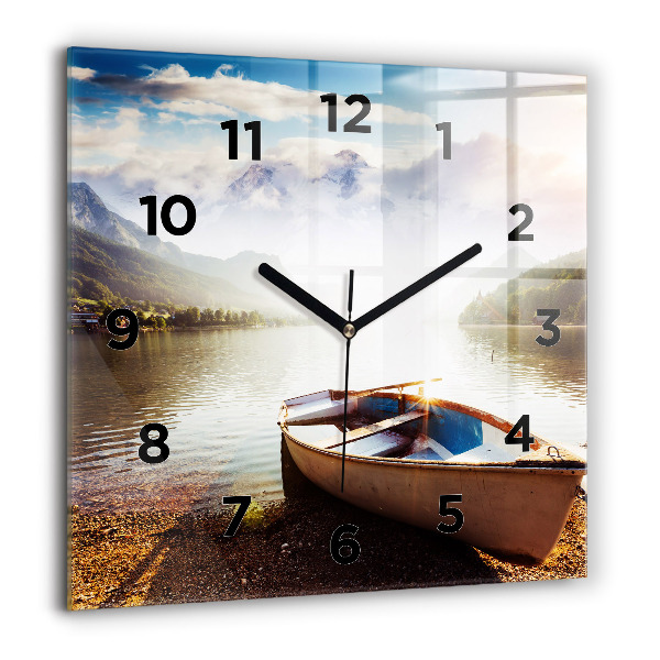Orologio quadrato in vetro Vista lago