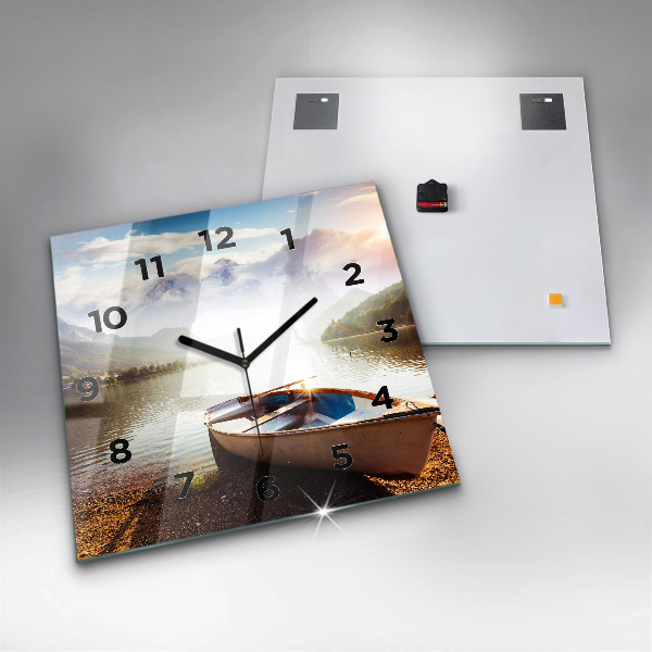 Orologio quadrato in vetro Vista lago