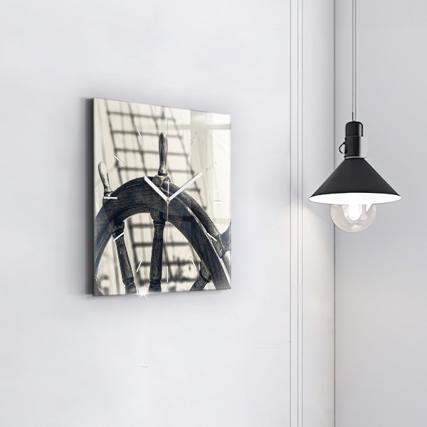 Orologio quadrato in vetro Nave antica