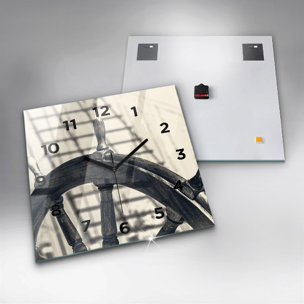 Orologio quadrato in vetro Nave antica
